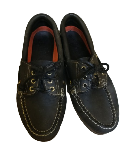 ⚓ Classic Black Boat Shoes – Casual Comfort with Nautical Charm ⚓