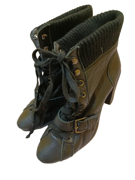 Cool Black Shoes with Ties